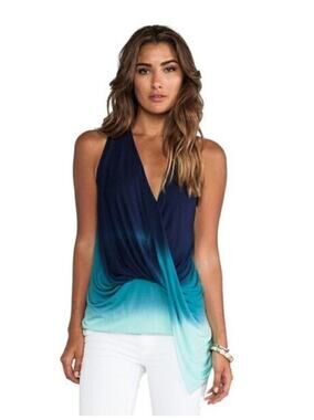 Young Fabulous & Broke Cleo Top in Navy Ombre Size XS
